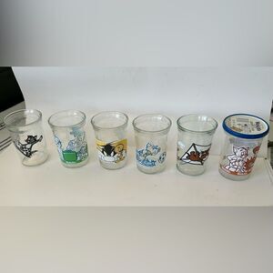 6 Welch's Grape Jelly Jar Cups Vintage Nostalgia Cups 
Looney Toons Characters